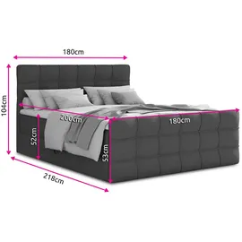 Sofnet Boxbett, (Beige (Inari 22), 180 x 200 cm) Schlafzimmer, Betten, Boxspringbetten