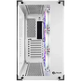 TALIUS Cronos Frost ATX-Gaming-Box, gehärtetes Glas, Lüfter Iris ARGB (in DREI Farben erhältlich) (Weiß)