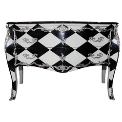 Casa Padrino Barock Kommode Karo Design 130cm Antik Look