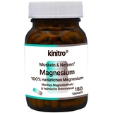 KINITRO Magnesium Nahrungsergänzungsmittel mit 100% natürlichem Magnesium aus Meeresmagnesiumsalz und Brennnesselpulver, hoch bioverfügbar, 225 mg Magnesium pro Tagesdosis, 180 Kapseln, vegan