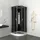 sanotechnik handelsgesellschaft m.b.h. Trend 1 Komplettdusche mit Schiebetür 90 x 215 cm schwarz Sicherheitsglas