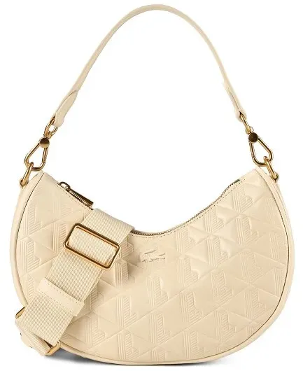 Lacoste Maheki Schultertasche Leder 24 cm  gelb