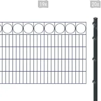 Arvotec Doppelstabmattenzaun »ESSENTIAL 100 zum Einbetonieren "Ring" mit Zierleiste«, Zaunhöhe 100 cm, Zaunlänge 2 - 60 m 25219312-0 anthrazit H/L: 100 cm x 38 m