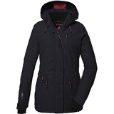 killtec Damen Skijacke/Funktionsjacke mit abzippbarer Kapuze und Schneefang KSW 110 WMN SKI JCKT, schwarz blau, 38, 40976-000