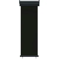 vidaXL Seitenmarkise 65 x 250 cm Schwarz Polyester