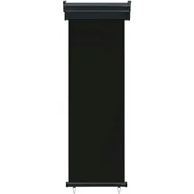 vidaXL Seitenmarkise 65 x 250 cm Schwarz Polyester