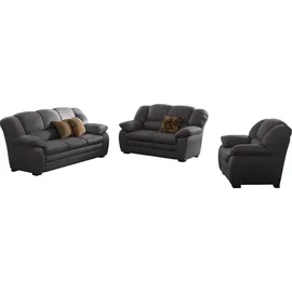 Cotta Couch Baumwolle/Polyester 3-Sitzer Grau