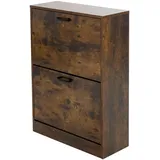 ML-Design Schuhkipper 60 x 84 x 24 cm dunkelbraun / braun