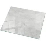 Tulup Tischplatte Hellgrau, Glas 80x60x0.4 cm Esszimmer, Tische, Esstische, Tischsysteme, Tischplatte