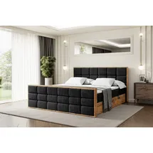 altdecor Boxbett 120 x 200 cm H3 Schwarz