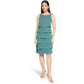 Vera Mont Cocktailkleid mit Volant Grün/Schwarz 42