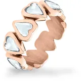 Liebeskind Berlin Fingerring Glass Heart - Gr. 56 - in Gold - wasserfest & hautfreundlich
