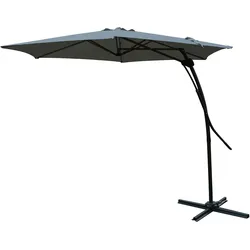 Easy Push-Up Sonnenschirm Gartenschirm Ampelschirm Anthrazit Ø3,50m