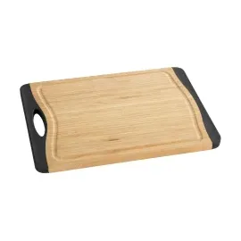 Wenko Schneidebrett Bambus Anti-Rutsch L, 39,5 x 28 cm, Braun,