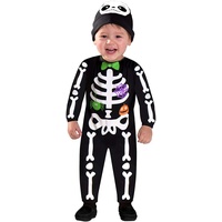 amscan 9903879 Tiny Skelett Kostüm, Alter 1–2 Jahre, 1 Stück