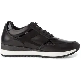 Marco Tozzi Damen Plateau Sneaker mit Lederanteil mit Schnürsenkeln, Schwarz (Black Comb), 38 EU