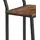 OEM Dunkelbrauner Hocker 30 x 90 x 40 cm Schwarz