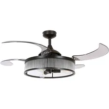 Fanaway Corbelle 122 cm Deckenventilator schwarz/transparent