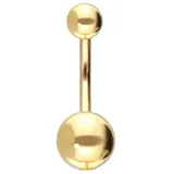 PIERCINGLINE Bauchnabelpiercing 14/18 Karat Gold Bananabell GOLDKUGEL (Bananabells, 1-tlg) goldfarben