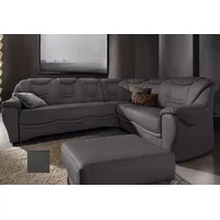 Ecksofa SIT & MORE "Benson L-Form", grau (anthrazit), B:265cm H:94cm T:215cm, NaturLeder, Luxus-Microfaser, Luxus-Kunstleder, Primabelle-Microfaser, Sofas, wahlweise mit Bettfunktion