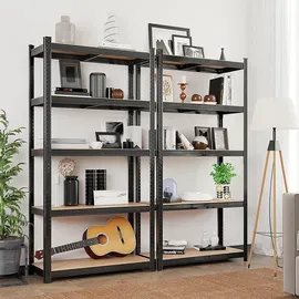 Songmics Schwerlastregal, 2er Set, 180 x 90 x 40 cm, Wohnzimmer, Regale, Bücherregale