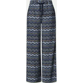 STREET ONE High Waist Wide Leg Hose Frozen Wave Blau 38