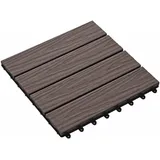 vidaXL Terrassenfliese 30 x 30 cm braun