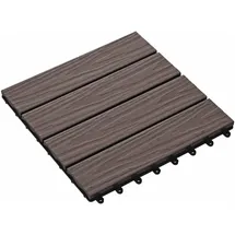 vidaXL Terrassenfliese 30 x 30 cm braun