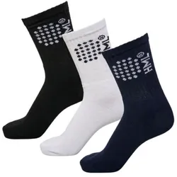 hummel Court Socken 3er Pack - schwarz/weiß/blau- 41-45