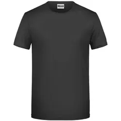 Herren T-Shirt Rollsaum 8002, schwarz, Größe XXL - schwarz - XXL
