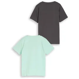 Tom Tailor Jungen T-Shirt im 2er-Pack, grün, Uni, Gr. 116/122