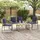 vidaXL Gartenlounge Set 9-tlg. Grau/Marineblau