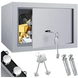 Kesser KESSER® Möbeltresor mit Doppelbartschloss, Safe Geldschrank Boden-Wandtresor Wandsafe 30x20x20cm ink. 2 x Schlüssel & Befestigungsschraube,