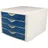 Helit H6129534 - Schubladenbox chameleon“, 4 Schubladen, blue knight,
