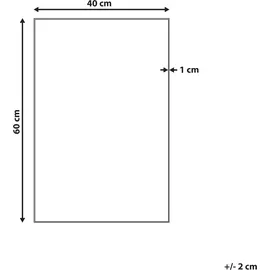 Beliani Wandspiegel ANGERS 40 x 60 cm Silber