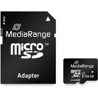 MediaRange Micro SDXC Karte 256GB UHS-1 Cl.10 inkl. Adapter Multimedia-Technik SD Karten