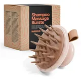 IMPERIO Shampoo Massagebürste zur Anregung des Haarwachstums - Premium Scalp Massager für durchblutungsfördernde Kopfmassage - Anwendung im trockenen & nassem Haar (Rosa)