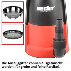 Hecht Tauchpumpe 3415 integrierter Schwimmer 11000 l/h 400 W 6 m Förderhöhe 7 m Tauchtiefe