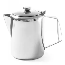 HENDI Kaffee-/Teekanne, mit Klappdeckel, Kaffeekanne, Wasserkessel Tropfwasserkocher, Kaffee, 1L, ø97x(H)142mm, Edelstahl
