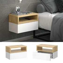Vicco Nachtschrank Urbano 45 x 28 x 28 cm Braun/Weiß