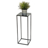 DanDiBo Ambiente DanDiBo Blumenhocker Metall Schwarz Eckig Blumenständer Beistelltisch 434 Blumensäule Modern Pflanzenständer Pflanzenhocker