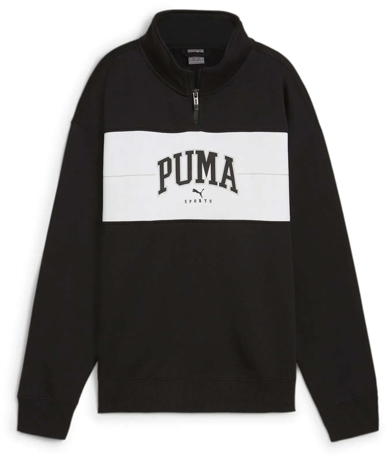 Sweatshirt PUMA "PUMA SQUAD Hoodie mit viertellangem Reißverschluss Damen" Gr. XL, schwarz Damen Sweatshirts