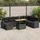 vidaXL Garten-Lounge-Set 9-tlg. schwarz