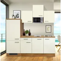 Flex-Well Küchenzeile Vintea 210 cm E-Geräten beige