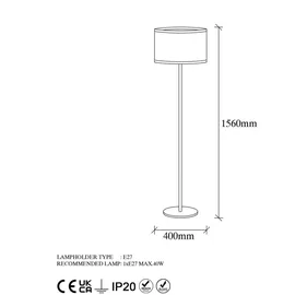 Opviq FLG1363 40x156x40 cm Creme/Bronze