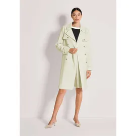 Madeleine Trenchcoat MADELEINE "Trenchcoat Eleganter Zweireiher mit breitem Reverskragen", Damen, Gr. 34, weiß (wollweiß), Obermaterial: 50% Polyester PES. 50% Wolle WO., Modern, gerade, Mäntel, Ärmelriegel
