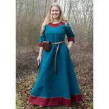 Battle Merchant Ritter-Kostüm Mittelalterkleid Gesine aus Canvas, petrol S blau S | S