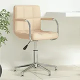 vidaXL Bürostuhl Drehbar Stoff Creme