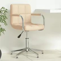 vidaXL Bürostuhl Drehbar Stoff Creme