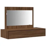 vidaXL Schminktisch Wandmontage Braun Eiche 100x40x70 cm